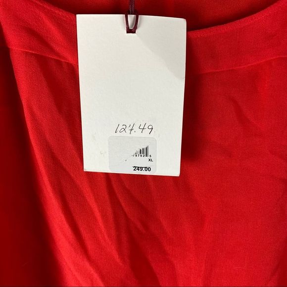 Lewit Red Poppy Silk Blouse NWT - Picture 5 of 11